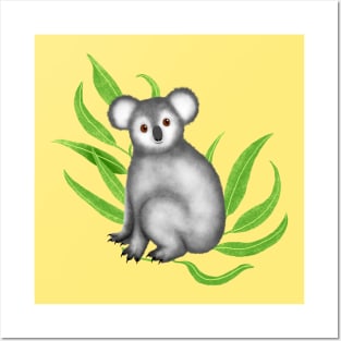 Cute Sitting Koala Posters and Art